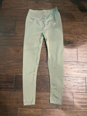 Gymshark Olive Gym Ready High-Rise Performance Compression Leggings S GUC